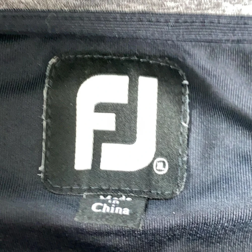 FootJoy Pullover Mens Large Blue 1/4 Zip Long Sleeve Mock Neck Golf Top H Logo